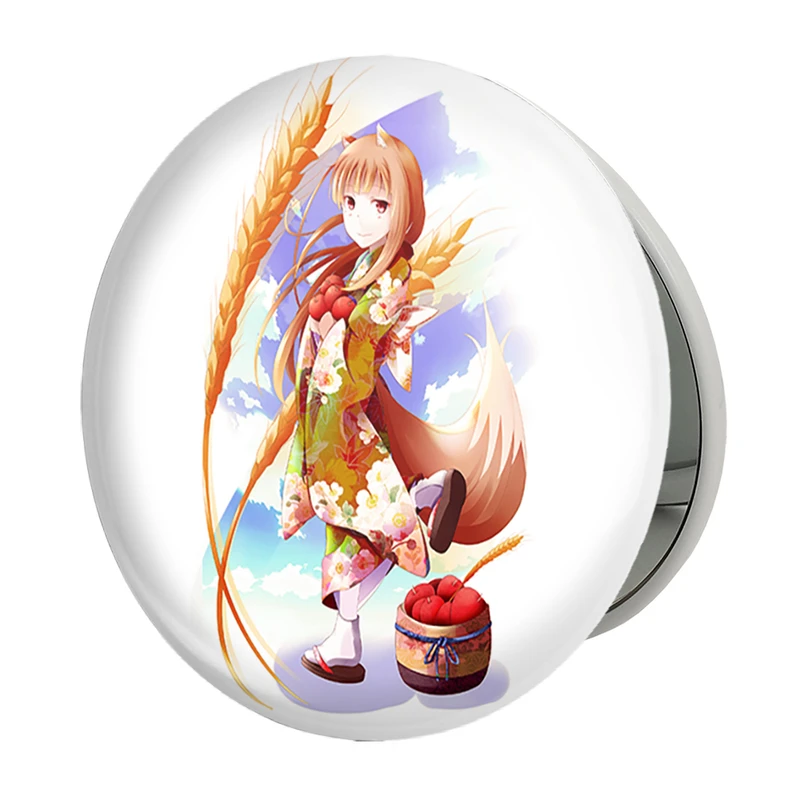 آینه جیبی خندالو طرح هولو انیمه ادویه و گرگ مدل تاشو کد 36131