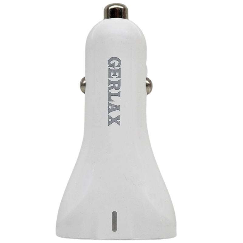 شارژر فندکی 18 وات 3 عدد درگاه خروجی USB جرلکس مدل GC-08 به همراه کابل تبدیل Micro-USB