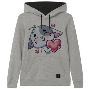 هودی دخترانه 27 مدل CUTE کد V62 رنگ طوسی