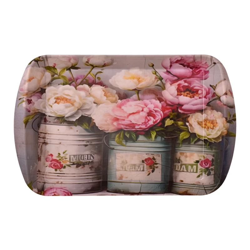 سینی دسته دار مهروز مدل A-1002 گلدان سایز 20×32 سانتی متر