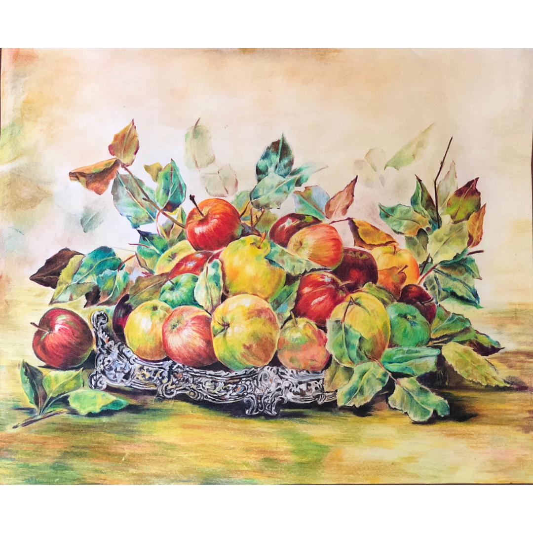تابلو نقاشی مداد رنگی طرح میوه کد 1
