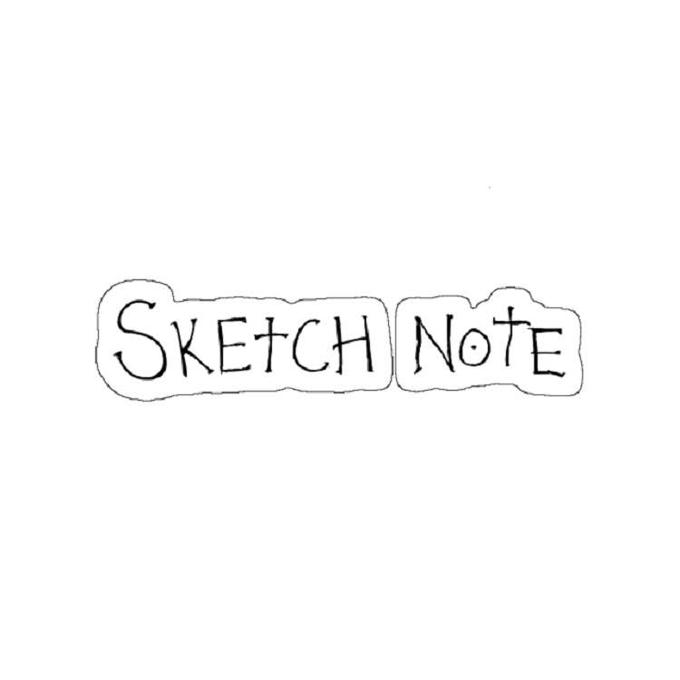 استیکر لپ تاپ مدل Sketch Note