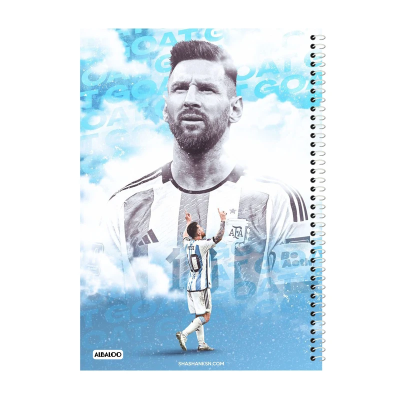 دفتر مشق 100 برگ آلبالو طرح مسی کد 2055