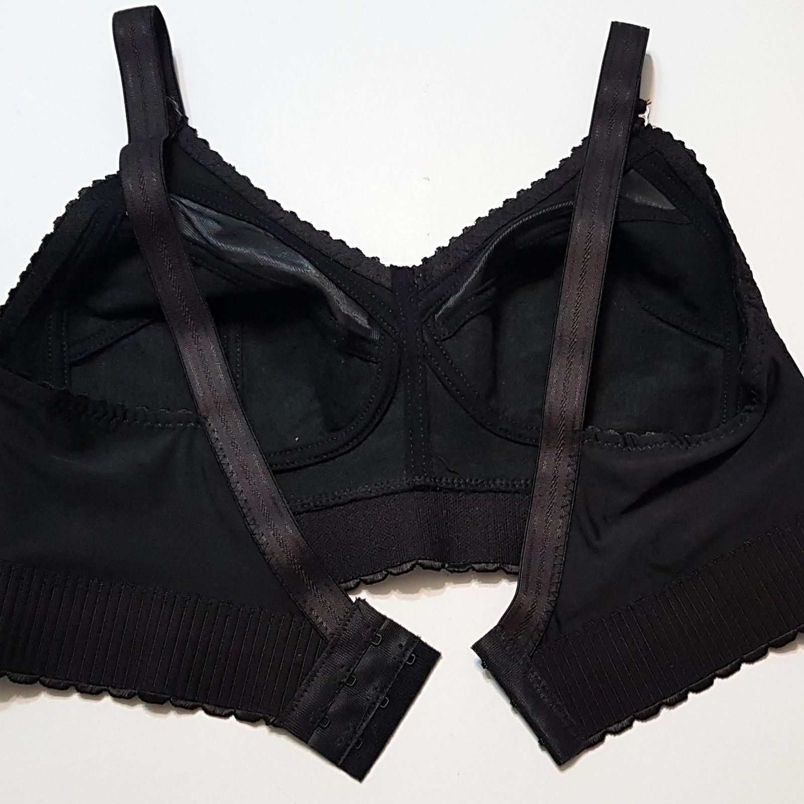 سوتین زنانه ماییلدا مدل دانتل پروانه کش پهن بدون فنر کد 5058 رنگ مشکی -  - 5