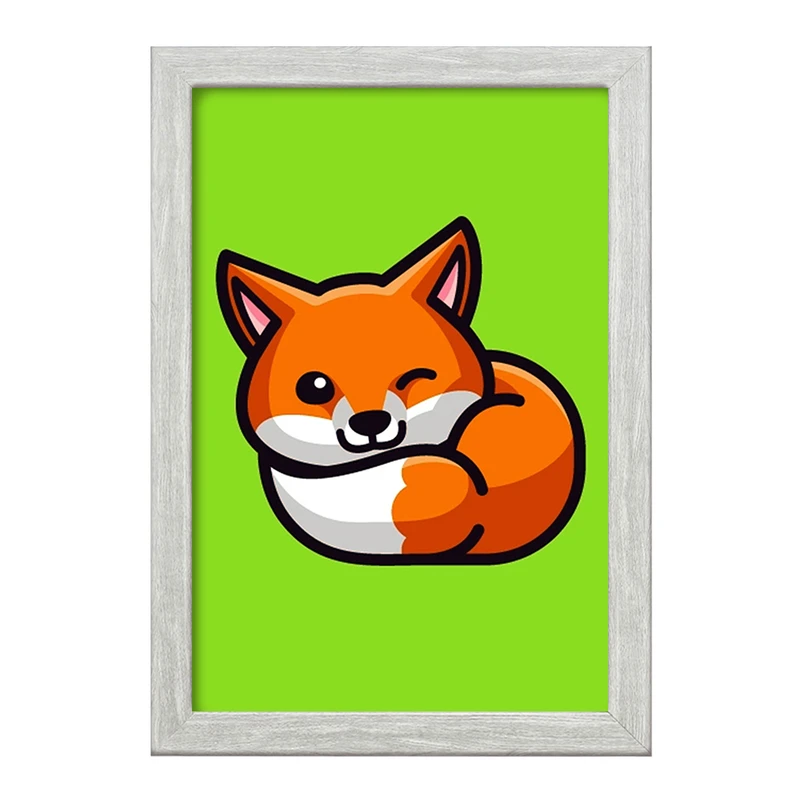 تابلو خندالو طرح حیوانات بامزه روباه کد 28183