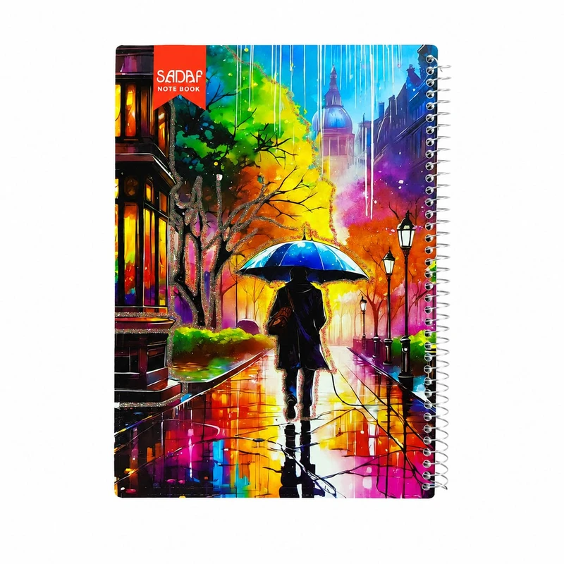 دفتر زبان 50 برگ سیمی صدف مدل 4 خط پاییز کد 923