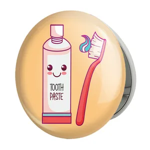 آینه جیبی خندالو طرح دندان و دندانپزشکی کودکانه مدل تاشو کد 27772 