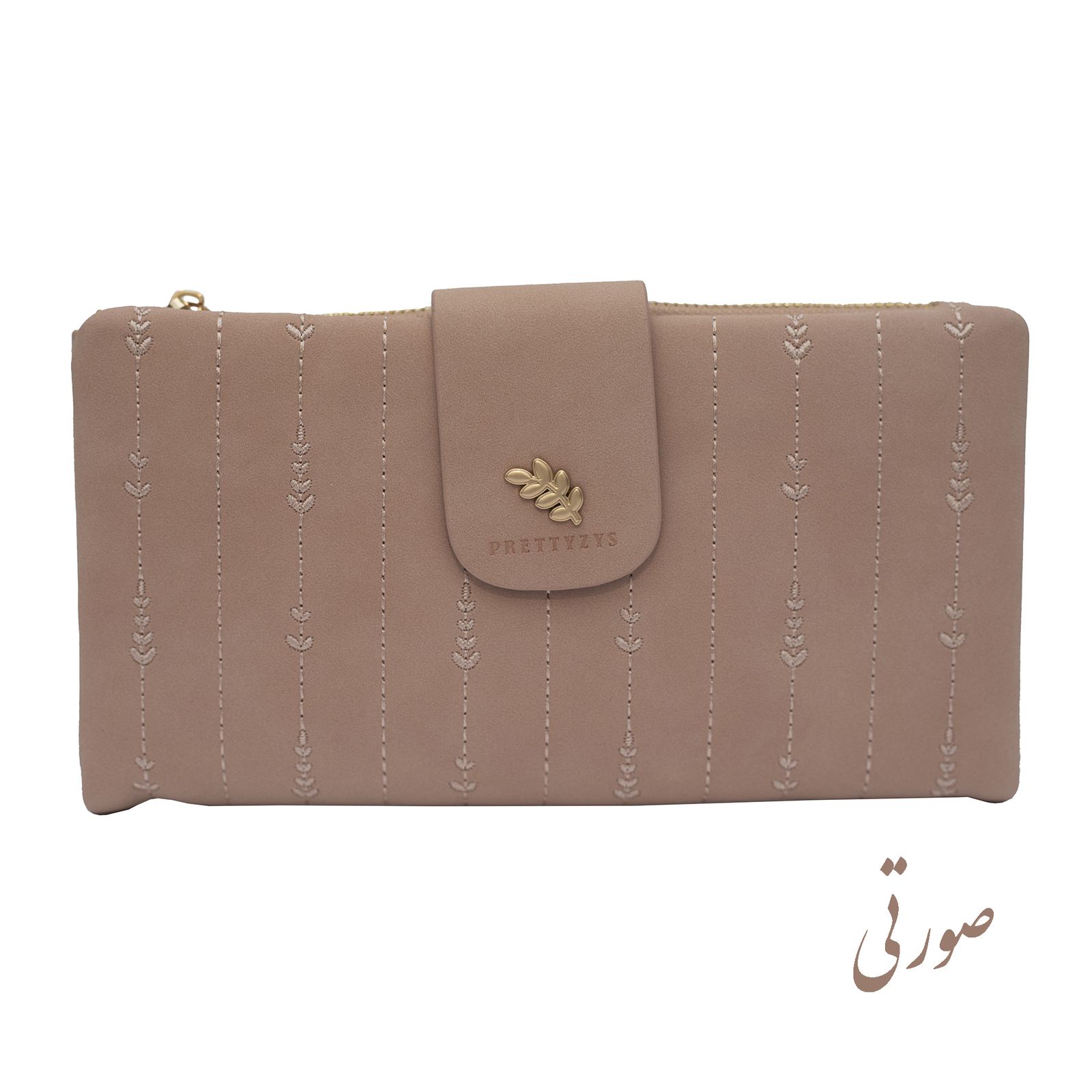 کیف پول زنانه پرتیزس مدل دوخت و برگ کد 2020046 -  - 2