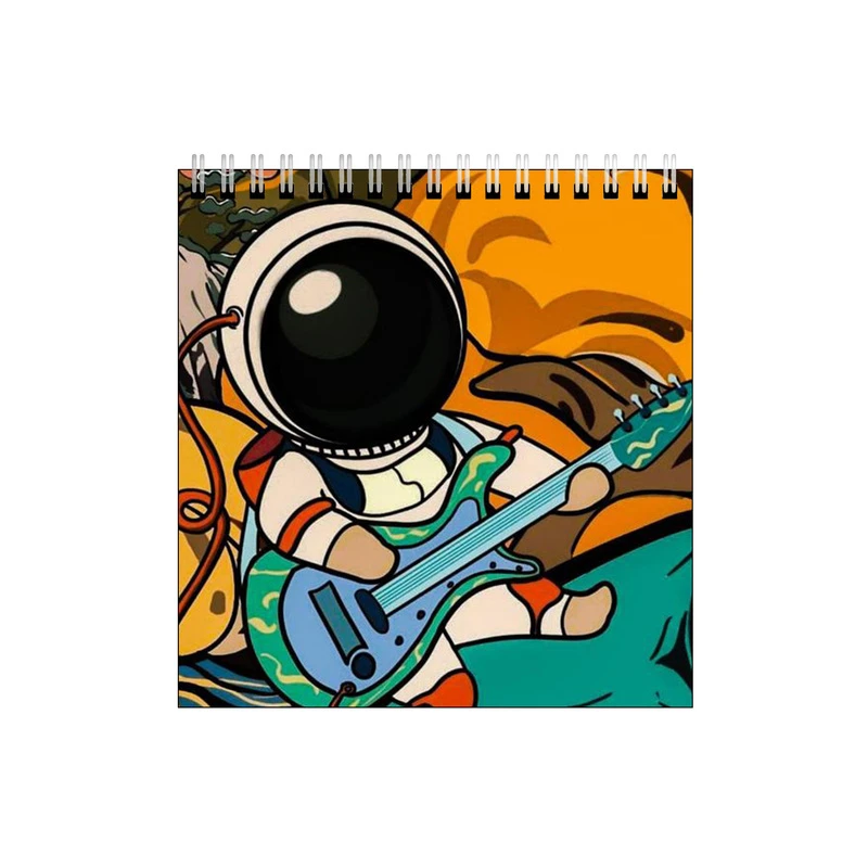 دفتر طراحی طرح فضانورد گیتاریست کد 4180524