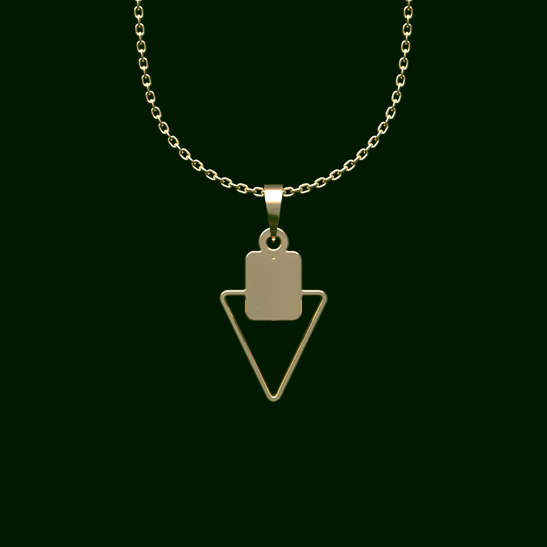 گردنبند طلا 18 عیار زنانه مدوپد مدل مثلث کد U2-1-1133