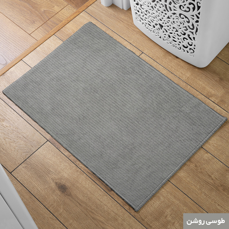 پادری شاران هوم مدل اسفنج دار طرح مخمل راه راه فانتزی سایز 40 ×65 سانتی متر