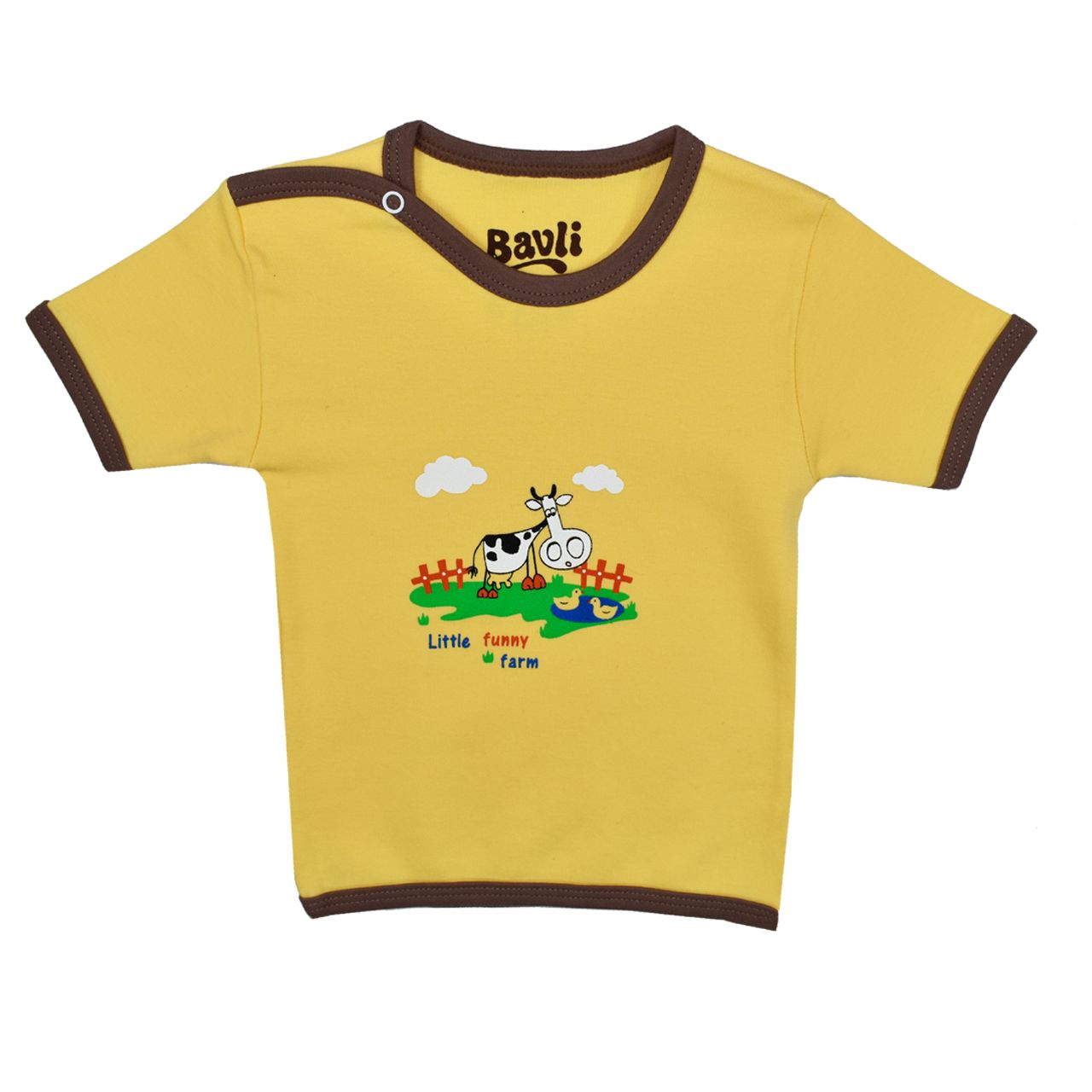 تی شرت آستین کوتاه نوزادی باولی مدل گاو -  - 1