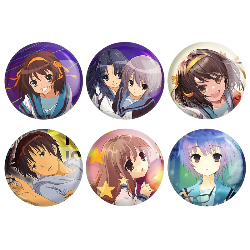 مگنت خندالو طرح انیمه ناپدید شدن هاروهی سوزومیا The Disappearance of Haruhi Suzumiya کد 1529B مجموعه 6 عددی