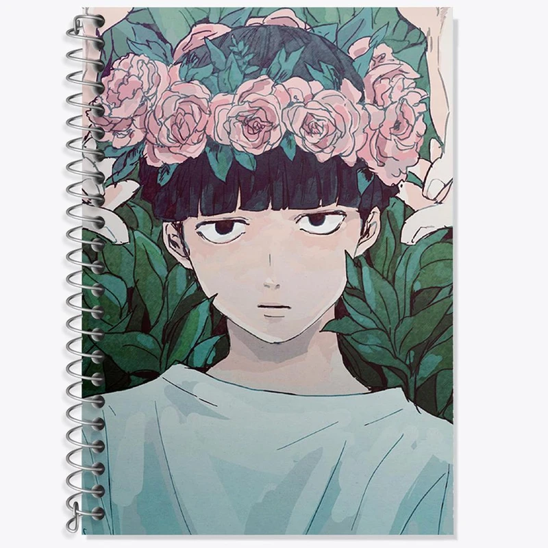 دفتر زبان 50 برگ خندالو مدل سه خط طرح شییکو انیمه موب سایکو Mob Psycho 100 کد 24471