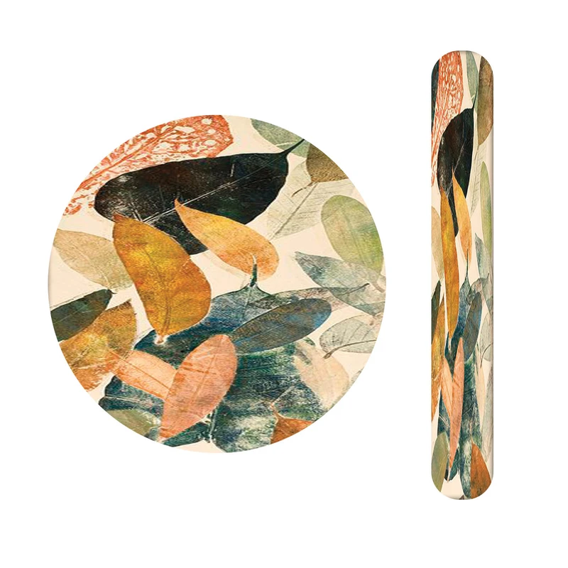 آینه آرایشی جیبی مدل برگ کد 335 به همراه سوهان ناخن 