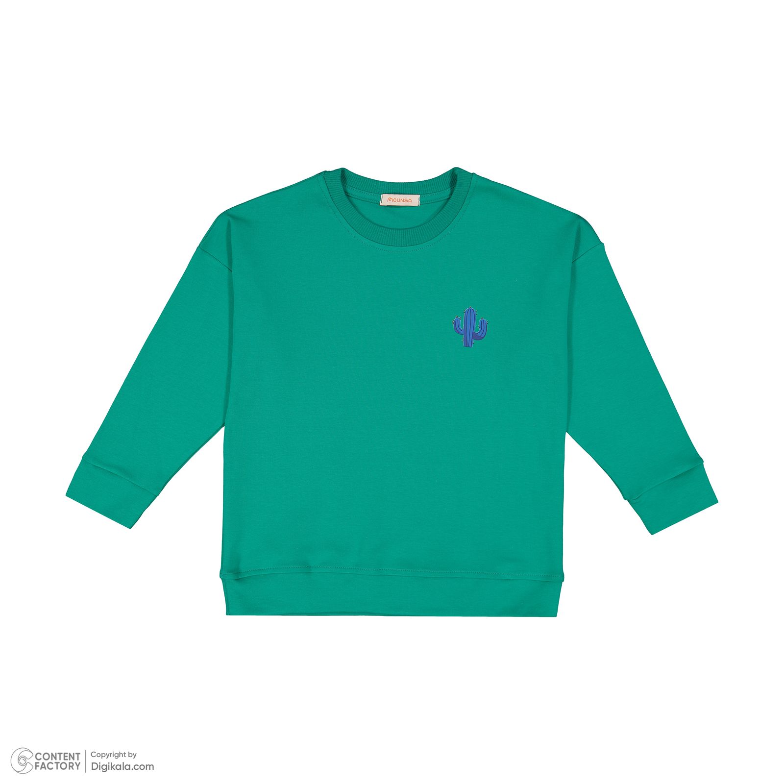 ست تیشرت آستین بلند و شلوار بچگانه مونسا مدل 042 رنگ سبز  -  - 7