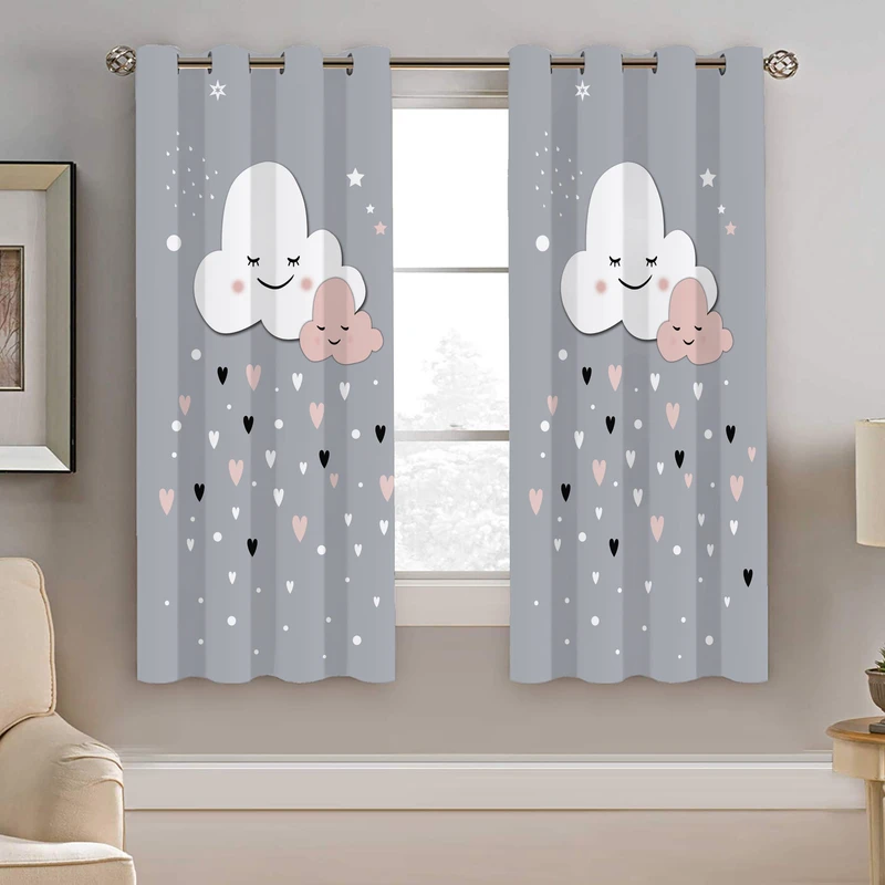 پرده نیروانا طرح ابر کودک مدل هازان کد 8291 سایز 140×200 سانتی متر