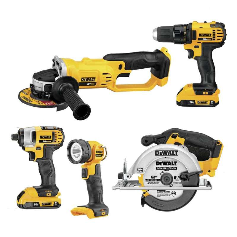 مجموعه 5 عددی ابزار برقی و شارژی دیوالت مدل DCK521d2 20V