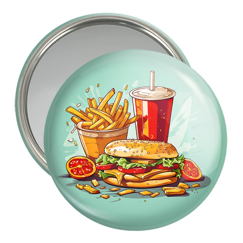 آینه جیبی خندالو مدل فست فود (Fast Food) کد 36569