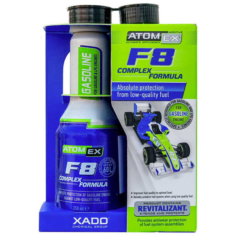 انژکتور شوی و احیاگر سیستم سوخت اکسادو مدل F8 Clean حجم 250 میلی لیتر بسته 2 عددی