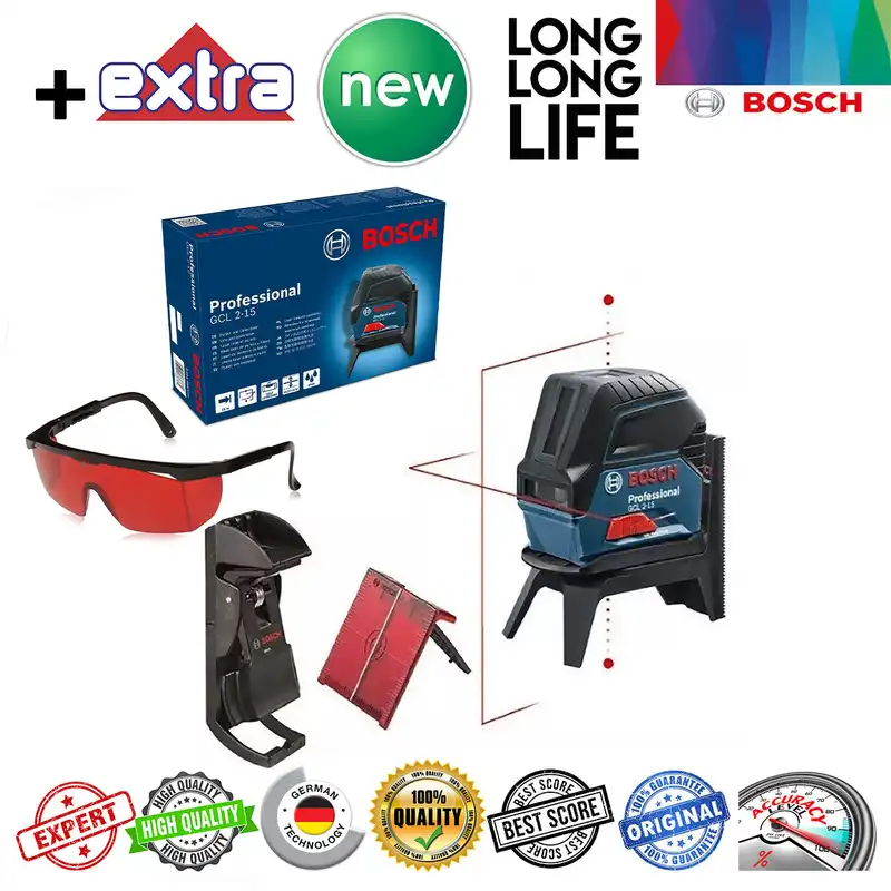 تراز لیزری خط و نقطه بوش مدل GCL 2-15 Extra
