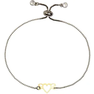 دستبند طلا 18 عیار زنانه الن نار مدل قلب ELN1527