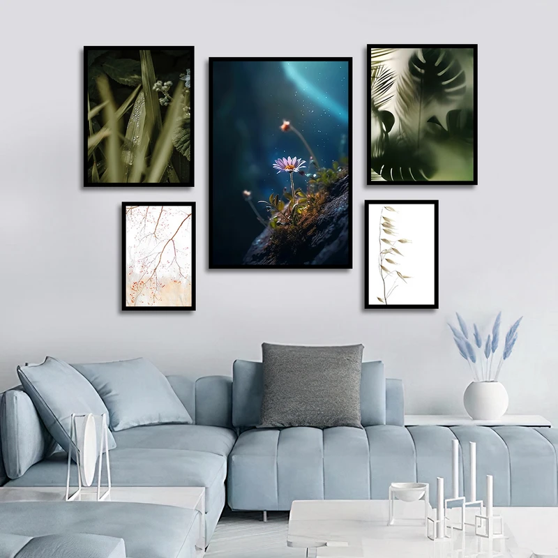 تابلو بکلیت طرح مدرن برگ انجیری مدل شاین اکلیلی B-1675 مجموعه 5 عددی