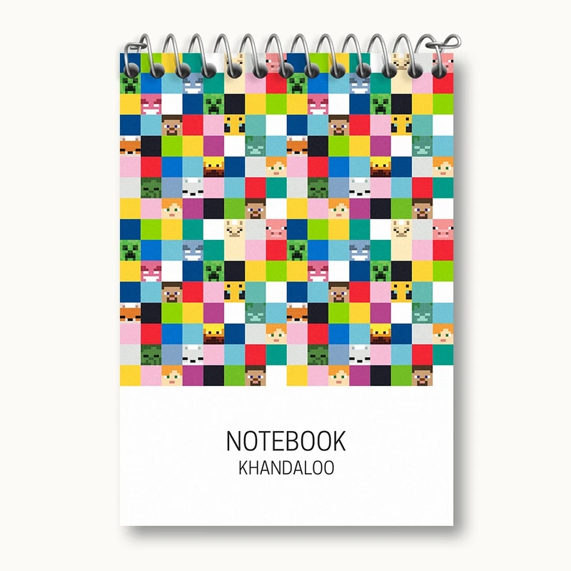 دفتر یادداشت 50 برگ خندالو مدل ماینکرافت (Minecraft) کد N541