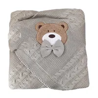 پتو نوزاد مدل تدی بافت سایز 90*90 سانتی متر