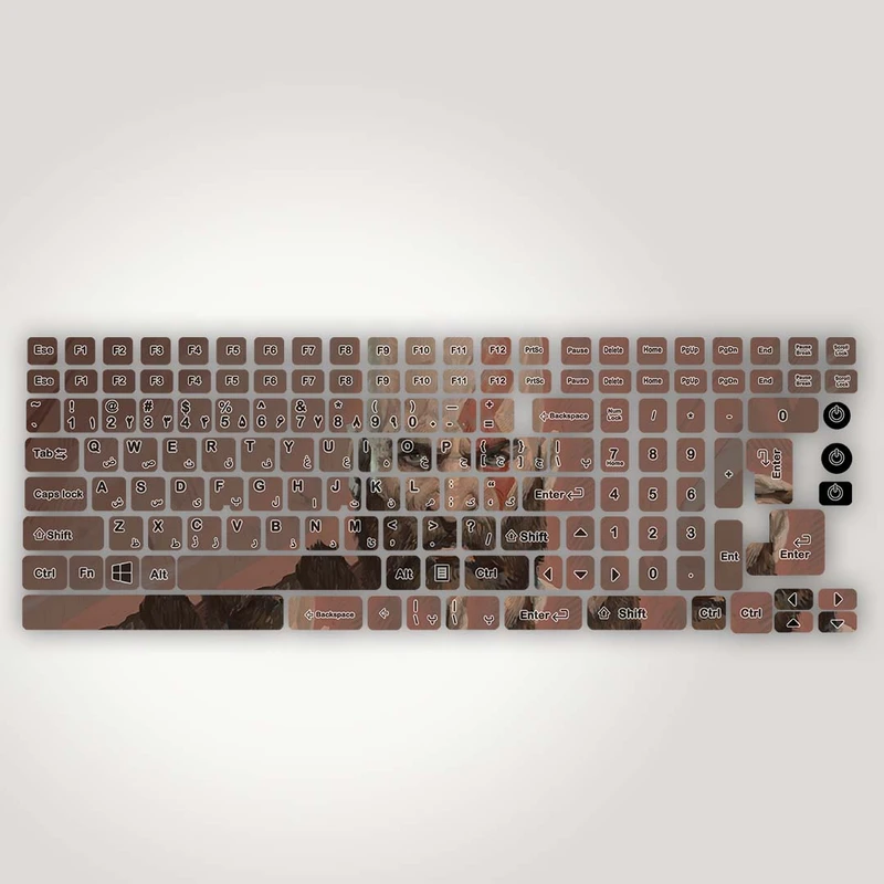 برچسب حروف فارسی کیبورد مدل kratos 5k artwork کد K-346 