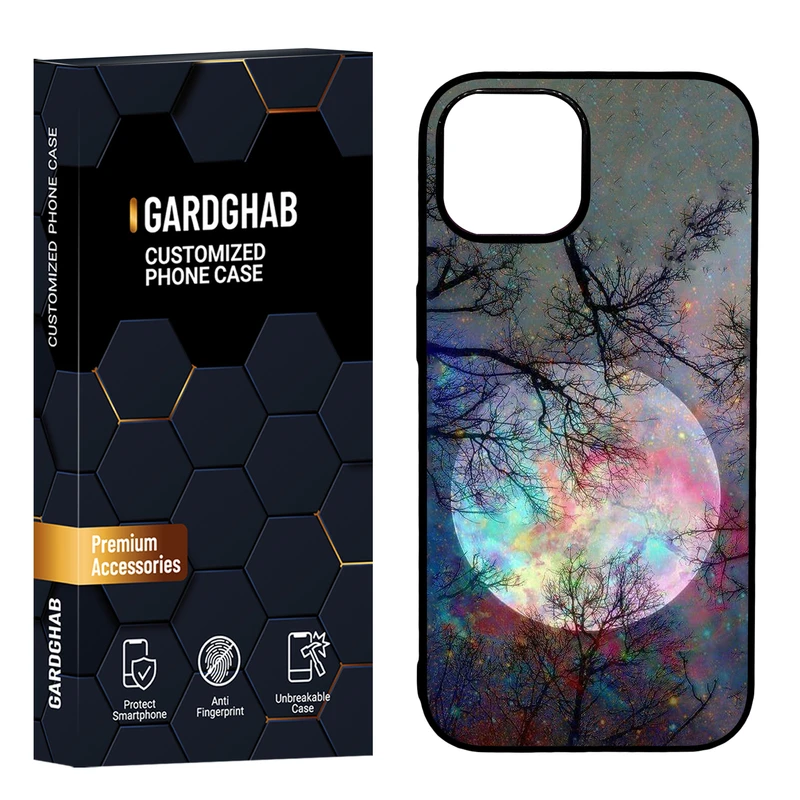 کاور گارد قاب مدل دور ژله ای پشت گلس طبیعت مناسب برای گوشی موبایل اپل iPhone 15 