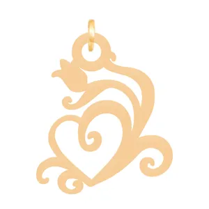 آویز گردنبند طلا 18 عیار زنانه باراد زر مدل قلب BZ169