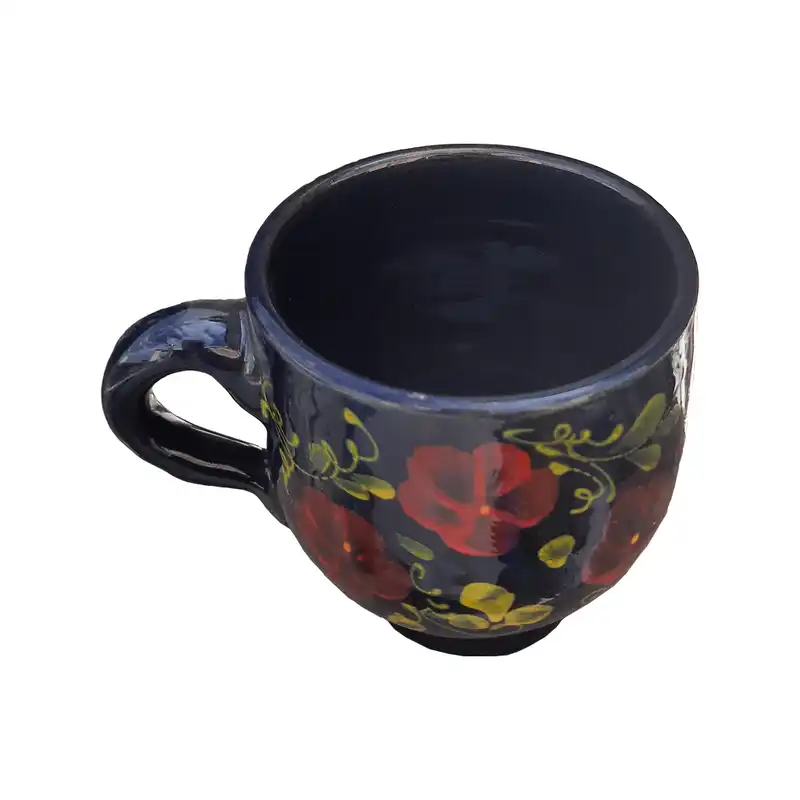 لیوان سفالی طرح گل کد G