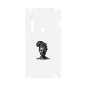 MAHOOT Portrait of an African Woman-FullSkin Cover Sticker for Motorola One Macro
