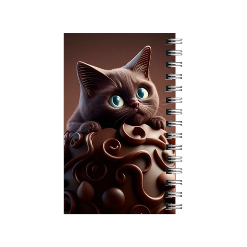 دفترچه یادداشت مدل to do list طرح گربه شکلاتی کد 6145996