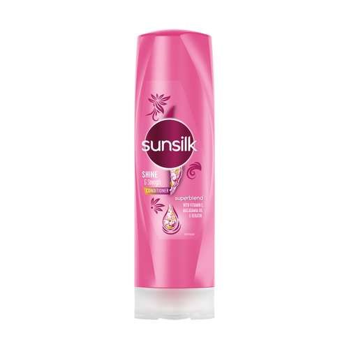 نرم کننده مو سان سیلک مدل Shine and Strength حجم 350 میلی لیتر