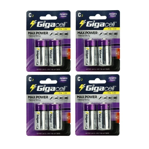 باتری C گیگاسل مدل Max Power بسته 8 عددی