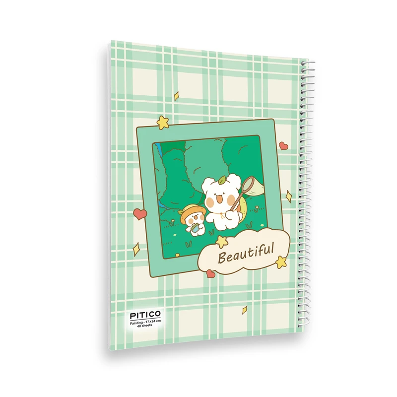 دفتر نقاشی 40 برگ پیتیکو مدل خرگوش کیوت کد 346