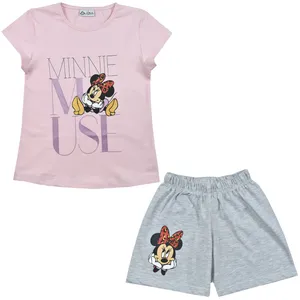 ست تی شرت و شلوارک دخترانه نیروان مدل 2111 -3