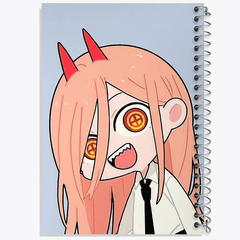 دفتر مشق 100 برگ خندالو طرح پاور انیمه مرد اره ای Chainsaw Man کد 18016