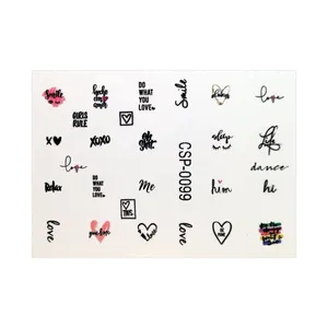 لنز ناخن مدل متن انگلیسی کد 99