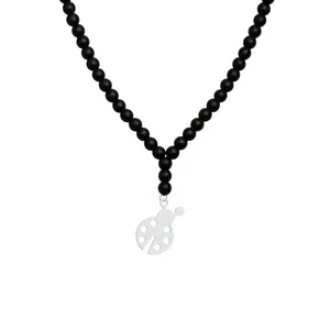 گردنبند نقره زنانه هایکا مدل کفش دوزک کد ha1-57