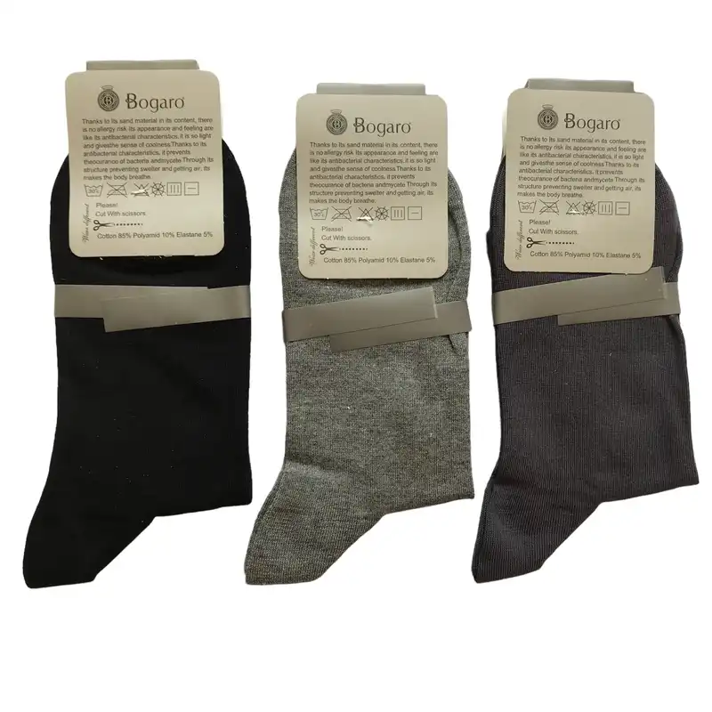 جوراب ورزشی مردانه بوگارو مدل نانو bmn مجموعه 3 عددی