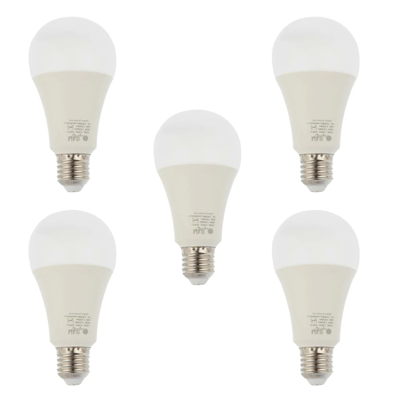 لامپ ال ای دی 15 وات افراتاب کد 64080 پایه E27 بسته 5 عددی