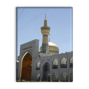 کاشی اطلس آبی طرح گنبد و گلدسته علی بن موسی  مدل T4989