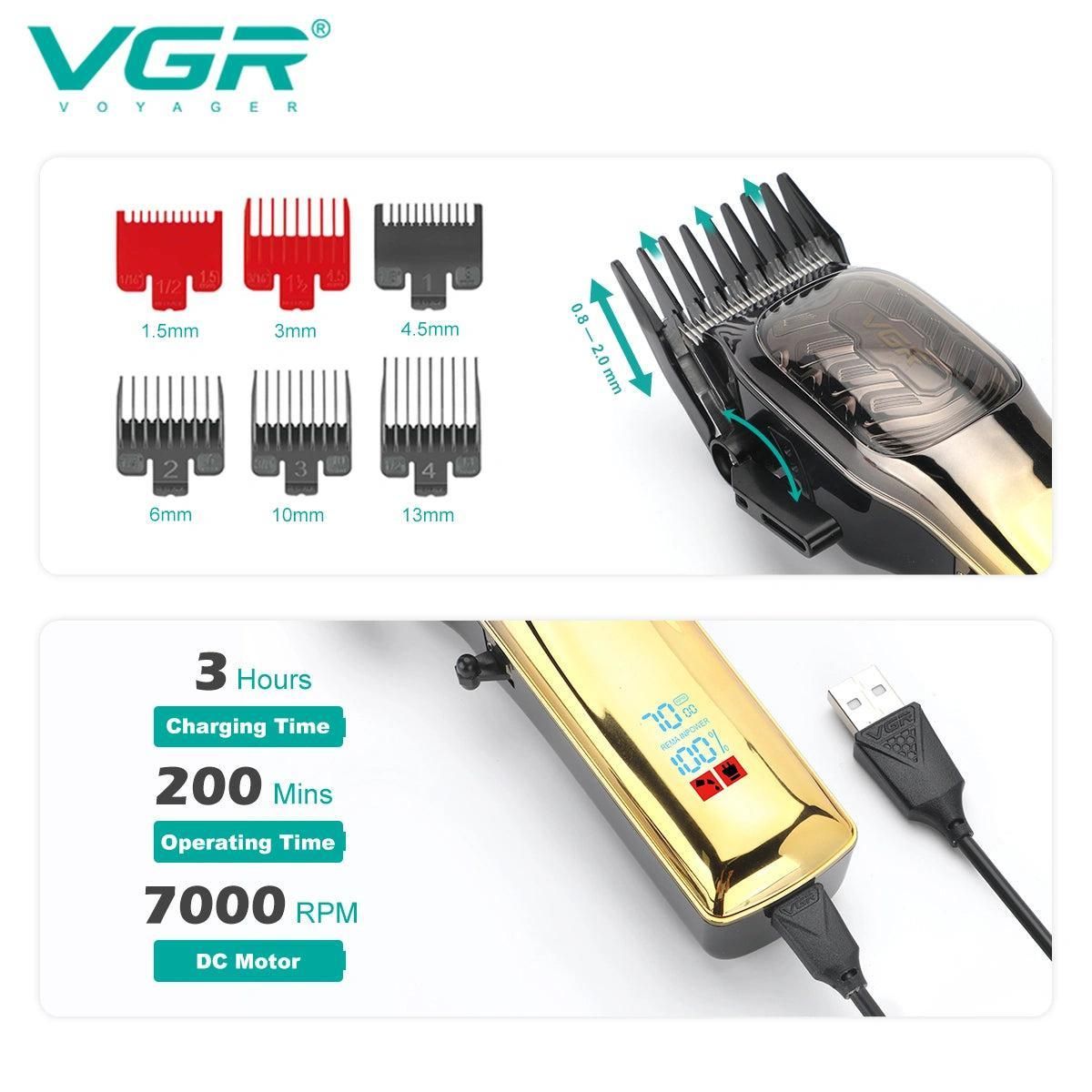 ماشین اصلاح موی سر و صورت شارژی وی جی ار مدل V-654 -  - 2