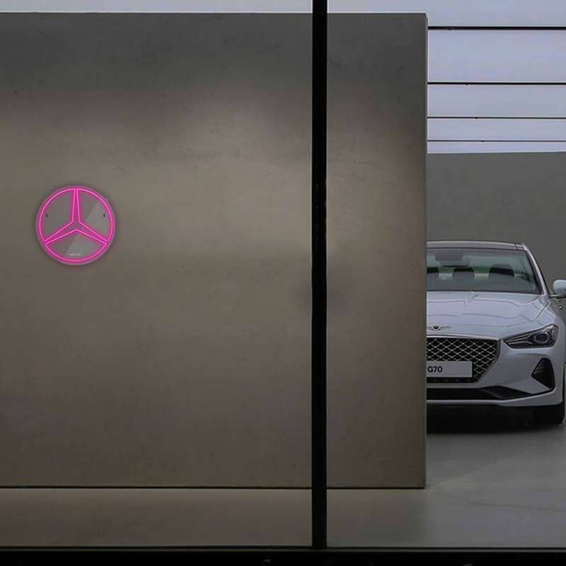 چراغ دیواری نئون دیزاین طرح Benz_PN