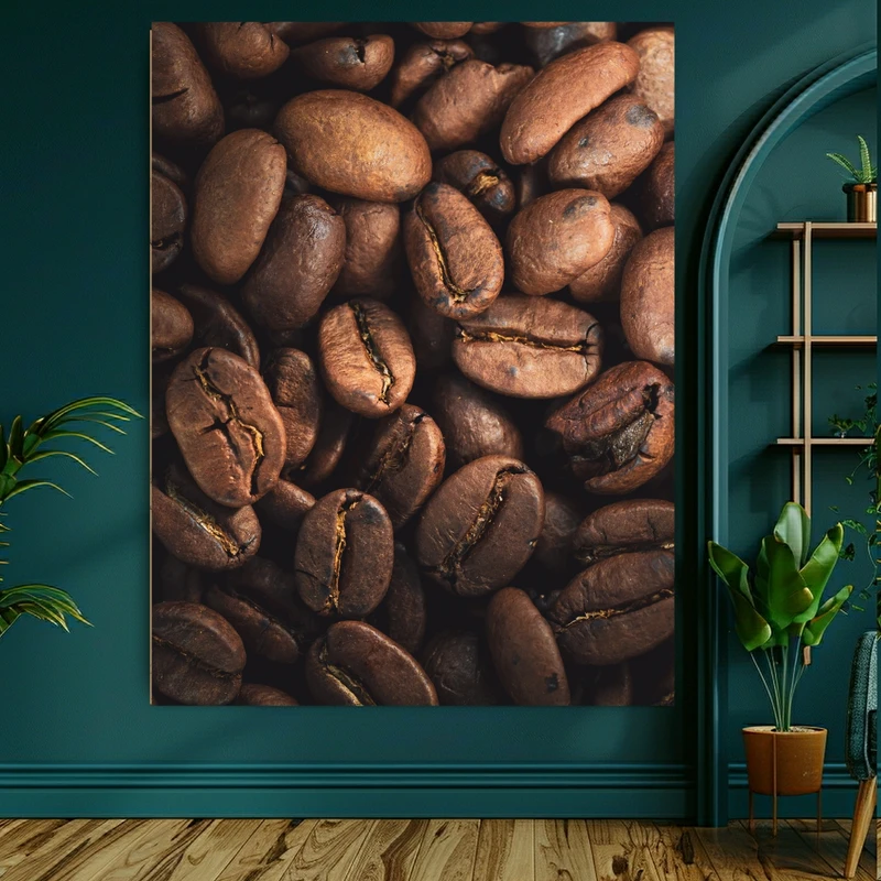  تابلو بوم طرح مخمل دانه ها مدل قهوه کد BK22778