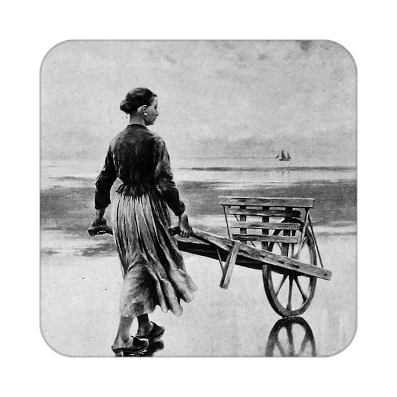 زیر لیوانی کاکتی طرح نقاشی رنگ روغن مدل mg10532