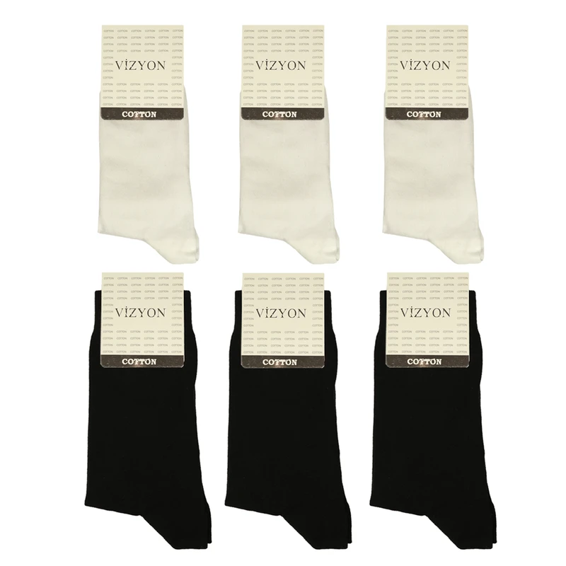 جوراب ساق بلند مردانه ویزیون مدل ترک کد VMS1106Z1 بسته 6 عددی